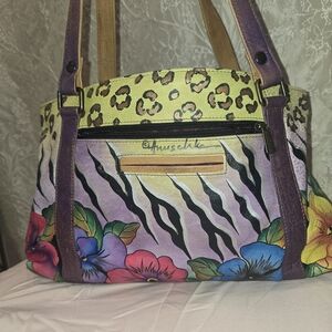 Anuschka Multicolor Hand-Painted Women's Bag